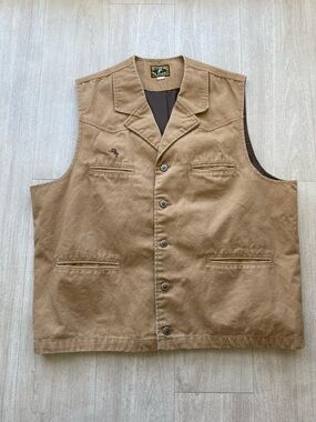 Wyoming Traders Canvas Western Vest 3XL Tall Flint Ridge Farms Scottish Highland